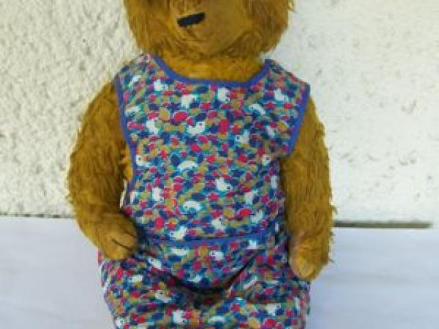 1963 DDR Teddybär Teddy Bär Plüschtier Stofftier Spielzeug Sonneberg Antik Alt - 1